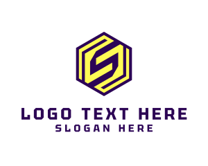 Modern Hexagon Letter S Company Logo