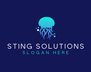 Sting - Ocean Marine Jellyfish logo design