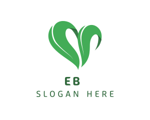 Vegetarian - Nature Heart Plant logo design