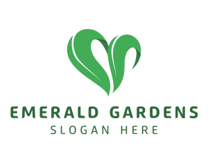 Nature Heart Plant logo design