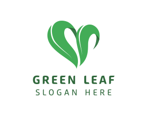 Nature Heart Plant logo design