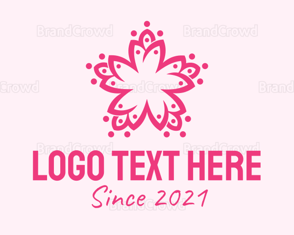 Pink Flower Pattern Logo