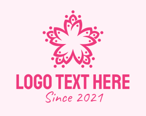 Cherry Blossom - Pink Flower Pattern logo design