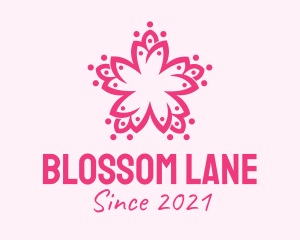 Pink Flower Pattern  logo design