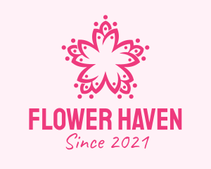 Pink Flower Pattern  logo design