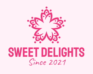 Pink Flower Pattern  logo design