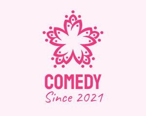 Florist - Pink Flower Pattern logo design