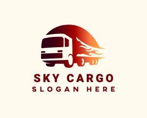 Blazing Cargo Truck  logo design