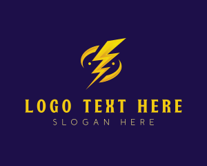 Electrician - Lightning Bolt Outlet logo design