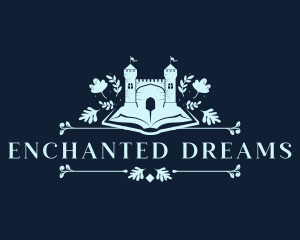 Enchanted - Floral Castle Book logo design