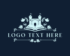 Kingdom - Floral Castle Book logo design
