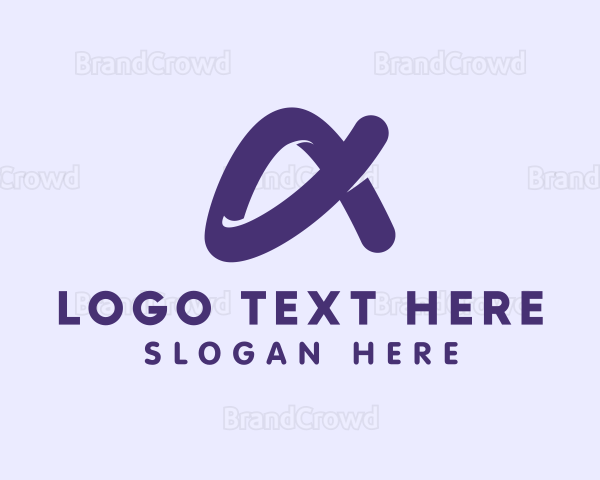 Media Loop Letter A Logo