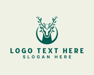 Nature - Deer Eco Nature logo design