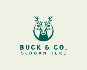 Deer Eco Nature logo design