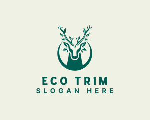 Deer Eco Nature logo design