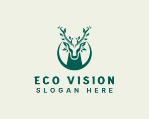 Deer Eco Nature logo design