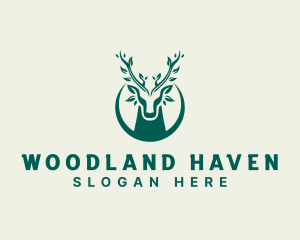 Woodland - Deer Eco Nature logo design