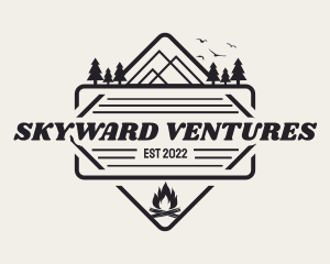 Altitude - Backpacker Camping Badge logo design