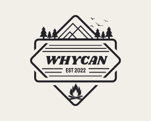 Hipster - Backpacker Camping Badge logo design