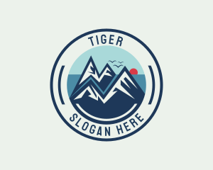 Mountaineering Adventure Trekking Camper Logo