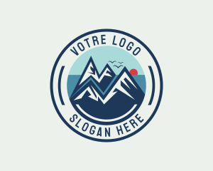 Mountaineering Adventure Trekking Camper Logo