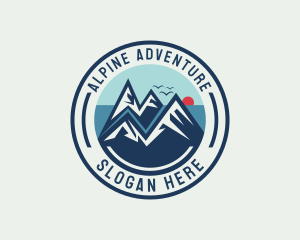 Mountaineering Adventure Trekking Camper logo design