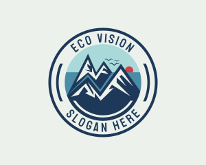 Mountaineering Adventure Trekking Camper logo design