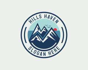 Mountaineering Adventure Trekking Camper logo design