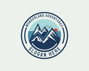 Mountaineering Adventure Trekking Camper logo design