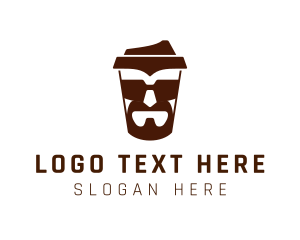Latte - Gentleman Coffee Cup logo design