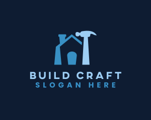 House Build Hammer logo design