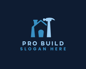 House Build Hammer logo design