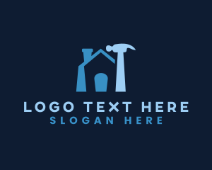 Tradesman - House Build Hammer logo design