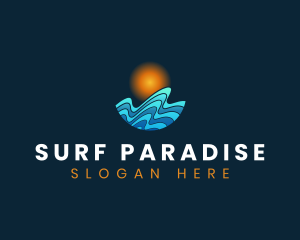 Wave Surfing Resort logo design