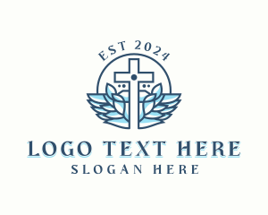 Spiritual - Cross Wings Ministry logo design