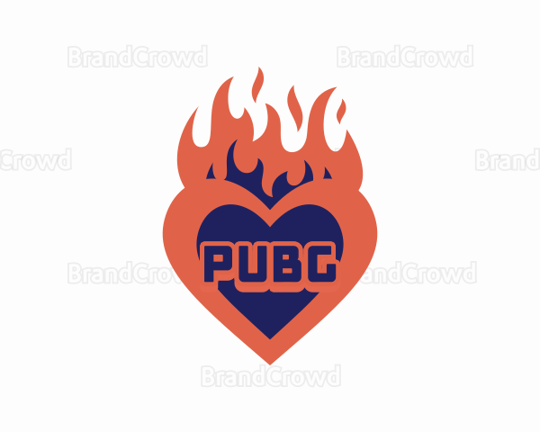 Heart Fire Flame Logo