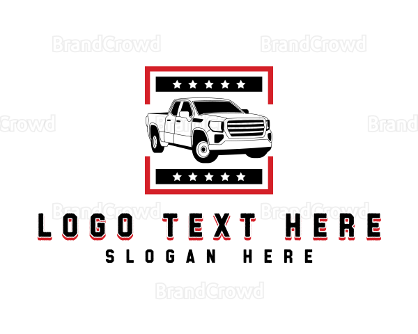 Pickup Vehicle Transport Logo