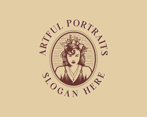 Portrait - Floral Female Salon logo design