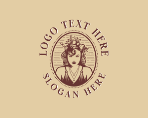 Thrift - Floral Female Salon logo design