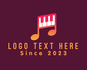 Classical Music - Piano Melody Music logo design
