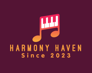 Melody - Piano Melody Music logo design