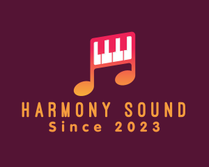 Orchestra - Piano Melody Music logo design