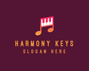 Pianist - Piano Melody Music logo design