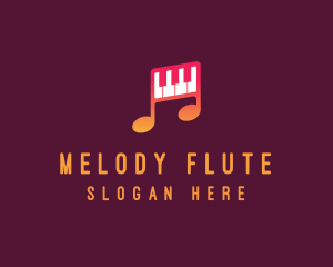 Piano Melody Music logo design