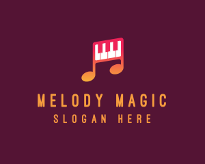 Piano Melody Music logo design