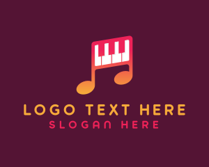 Music - Piano Melody Music logo design