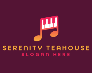 Piano Melody Music logo design