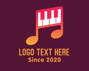 Composer - Piano Melody Music School logo design