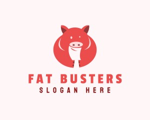 Fat - Fat Pig Butcher logo design