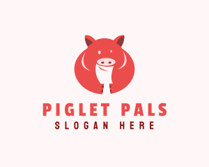 Piglet - Fat Pig Butcher logo design